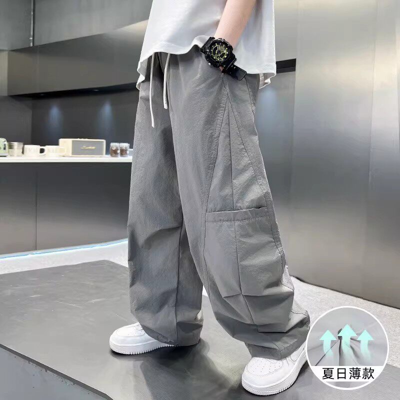 2026新款男童儿童裤子夏季薄款凉感中大童工装裤防蚊裤夏装速干