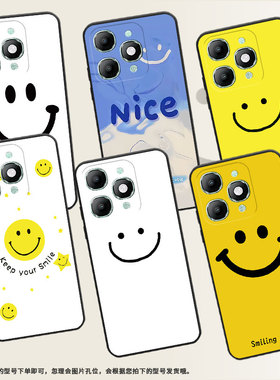 适用传音ItelA90手机壳A6610L保护套黄底笑脸文字创意软壳ins风商务文艺手机套保存微笑卡通耐脏磨砂轻薄新款