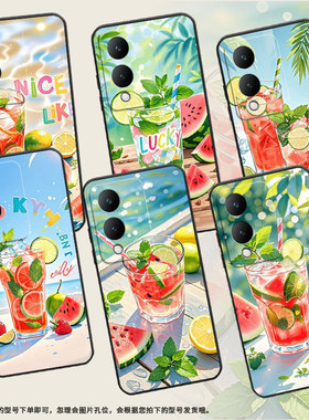 适用vivoY19s手机壳Y17s防摔V2350黑色viviY19高级Y20商务西瓜薄荷冰简约V2027保护套Y27硅胶Y20i时尚软壳