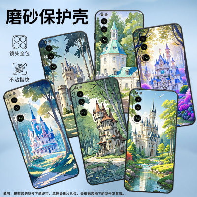 适用索尼XPeria5III手机壳XQCQ62B-GC路边的小城堡SonyXPeria1III硅胶XPeria10III商务SO-52B软壳5IV保护套