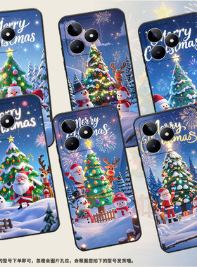 适用RealmeC11手机壳C15超薄RMX2180纯黑色C53防摔欢乐圣诞真我C20软壳RMX3261保护套C25高级硅胶男女款