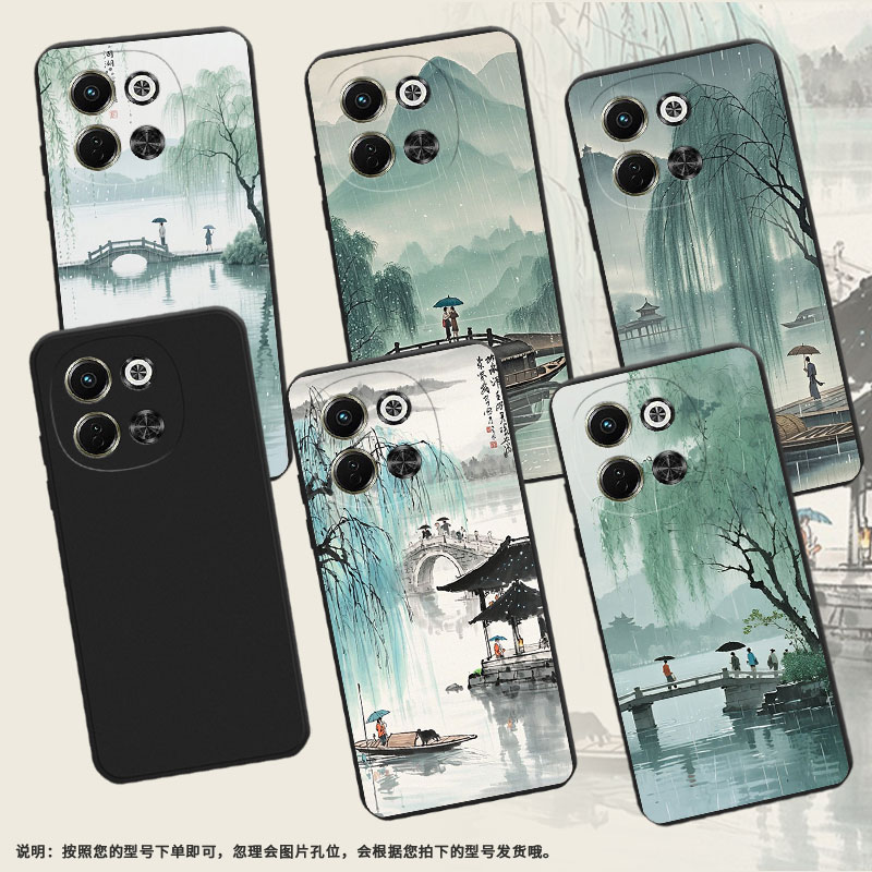 适用传音TecnoPova6Neo手机壳全包西湖美景PovaNeo3时尚磨砂壳TecnoPova6中国风超薄LH6n商务潮流保护套