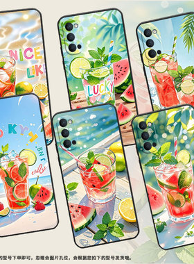 适用OPPOReno手机壳3元气版纯黑色PCCM00商务0pp0RenoAce保护套Ace2西瓜薄荷冰Reno4PCKM70硅胶Reno5软壳