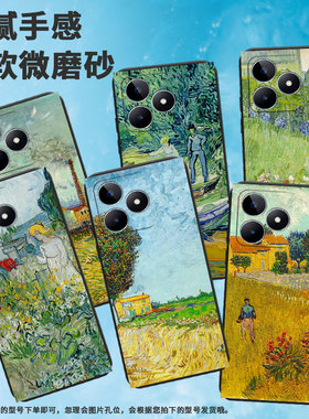 适用realme真我c11手机壳c30/c35/c51磨砂c55商务c12耐磨c25花园里的玛格丽特c33时尚c53奥维尔河岸c65情侣