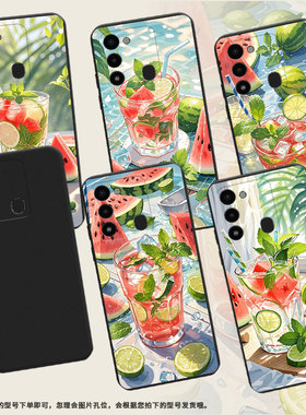 适用传音TecnoSpark8C手机壳Spark9T非洲商务Spark9Pro夏天冰饮磨砂壳TecnoSpark9防摔Spark30Pro保护套