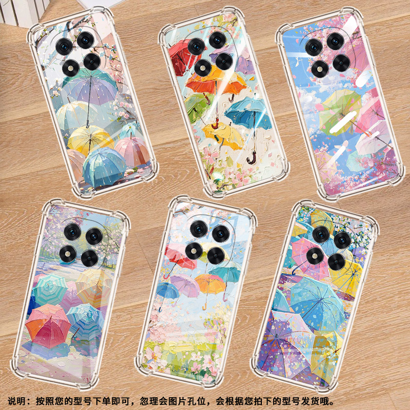 适用红米Note13Pro+手机壳Note14Pro油画雨伞防摔Note14Pro+气囊壳红米Note14Pro4G高级感5G国际版保护套
