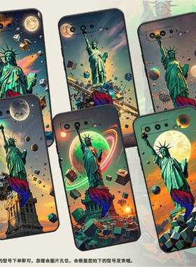 适用华硕ROG3手机壳自由女神像个性AsusROGPhone5磨砂壳华硕ROG5s全包边ZS676KS防摔ZS673KS耐磨硅胶保护套