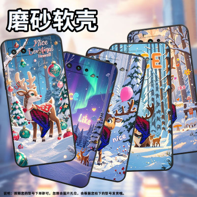 适用华硕ROG3手机壳两只小鹿防摔AsusROGPhone5磨砂壳华硕ROG5s全包边ZS676KS耐磨ZS673KS个性硅胶保护套
