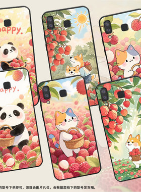 适用三星A8+手机壳C9Pro防摔SamsungJ4Plus荔枝小狗SM-J610F三星A6s高级感SM-G8870耐磨GalaxyC9保护套