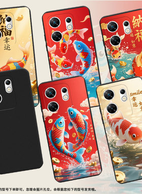 适用传音InfinixZero40手机壳锦鲤ZeroUltra高级感磨砂壳潮流InfinixZero30全包边X6731中国风保护套