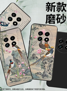 适用Realme14x手机壳商务时尚真我14白腹锦鸡磨砂壳Realme14ProLite高级感真我14T全包边防摔个性保护套