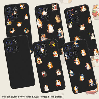 适用MotoGPlay2023气囊壳MotorolaGPlay手机壳GStylus2025四角防摔Q版豚鼠硅胶摩托罗拉GPlay2021保护套