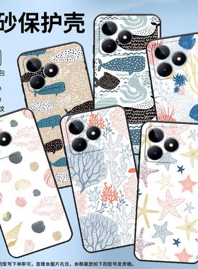 适用RealmeC11手机壳C12超薄RMX2180纯黑色C17防摔海洋生物真我C20软壳RMX3261保护套C25高级感硅胶男女款