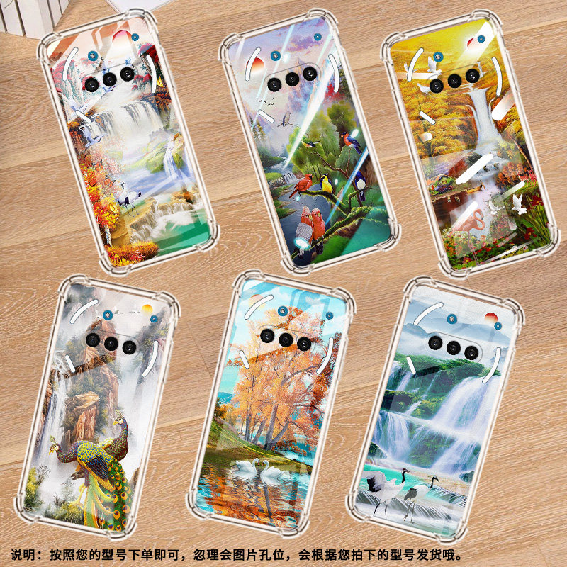 适用NothingPhone3APro手机壳PhoneCMF2Pro防摔山水画气囊壳Phone3A中国风NothingPhone3高级感保护套