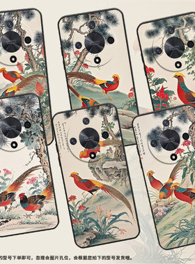 适用荣耀X9B手机壳ALI-NX1商务X9C纯黑色红腹锦鸡X40防摔V40轻奢版ALI-AN00软壳X50GT硅胶荣耀V40保护套