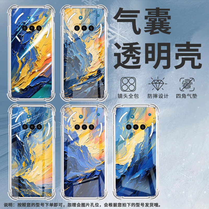 适用NothingPhone3手机壳Phone3A防摔蓝黄涂鸦气囊壳PhoneCMF2Pro中国风NothingPhone3APro硅胶保护套