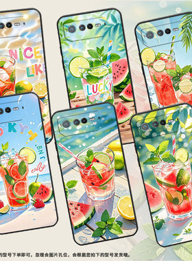 适用华硕ROG6手机壳AI2201_D全包边ROG7软壳AsusROGPhone8耐磨ROG8Pro夏天冰饮AI2205_C硅胶ROG6D保护套