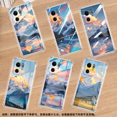 适用MotoEdge50Ultra手机壳Edge40潮流MOTOX40气囊壳日照雪山摩托罗拉X50Ultra防摔Edge30Ultra保护套