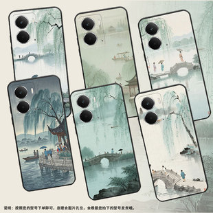 适用Realme13 手机壳RMX5002全包边真我14西湖美景商务RealmeV70耐磨Neo7X超薄RMX5060硅胶P3Ultra保护套