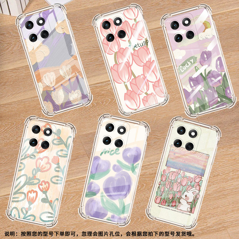 适用MotorolaEdge2024手机壳Edge2025潮流郁金香Edge50防摔气囊壳Edge50Pro硅胶摩托罗拉Edge60保护套