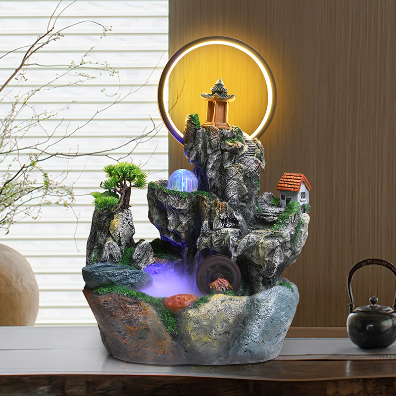 桌面假山流水盆景送礼品送货上门