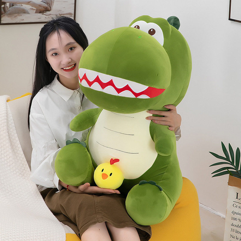 超大呆萌恐龙小鸡抱枕毛绒公仔