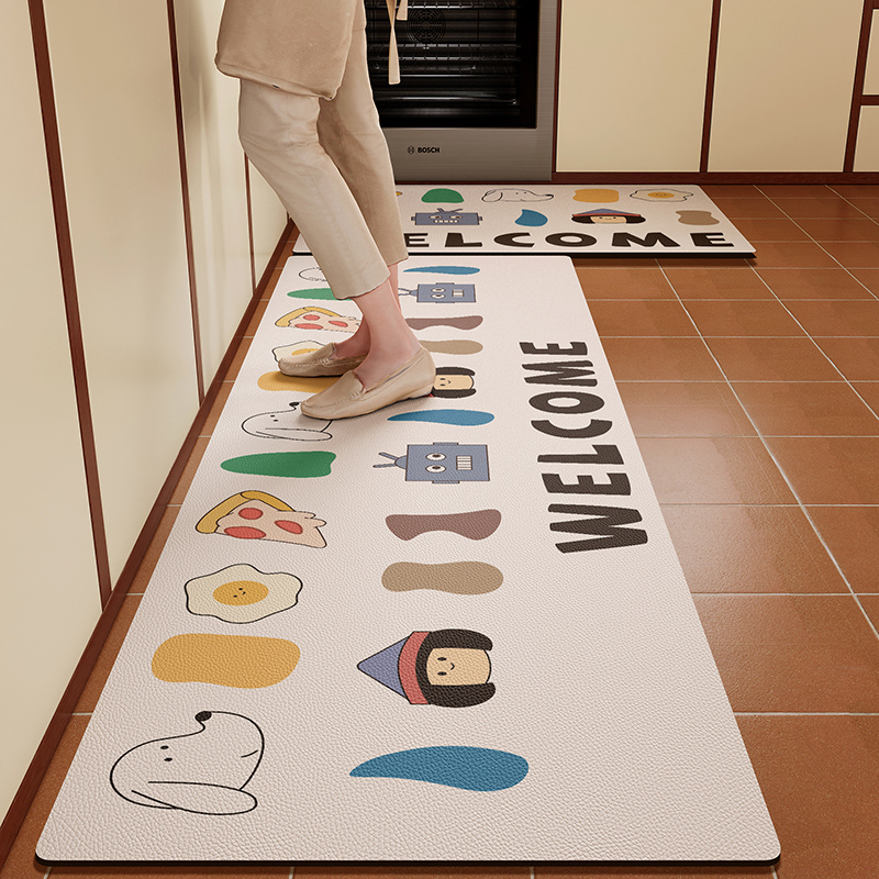 米迪莎卡通高级感厨房地垫防滑