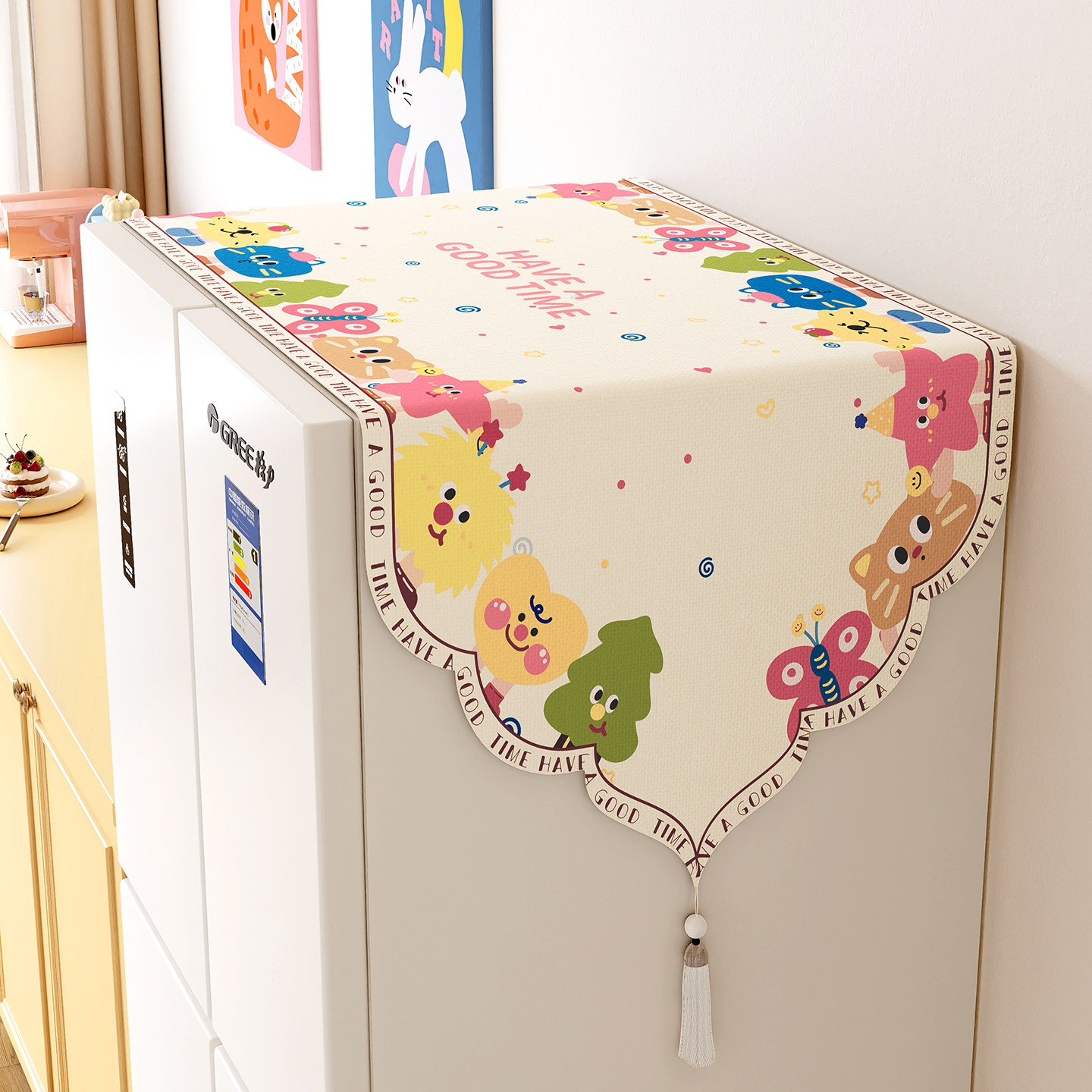 多巴胺异形冰箱防尘盖布家用2025新款单双开门立式冰柜顶部遮尘布,居家布艺,万能盖巾,淘宝优惠券,粉丝福利购,淘宝优惠卷