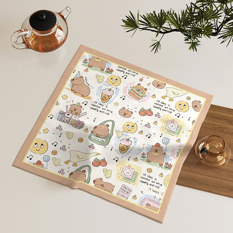 茶盘盖巾防尘罩万能遮灰多用小桌布茶台装饰方巾小茶具正方形盖布