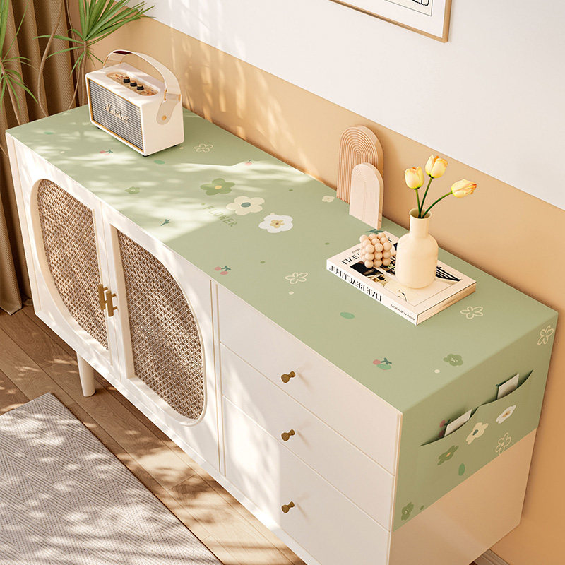 小清新电视柜桌布防水防尘长方形防灰耐脏盖布新款可收纳茶几台布