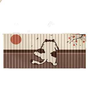 ins柜子遮挡帘厨房橱柜门帘衣柜防尘布魔术贴鞋柜杂物遮丑布帘子