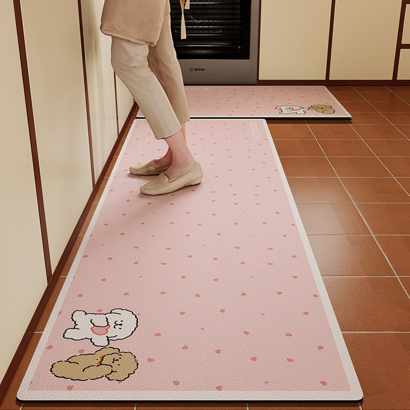 2025新款厨房地垫卡通高级感长条防滑防油脚垫子家用可擦免洗地毯,居家布艺,厨房地垫,淘宝优惠券,粉丝福利购,淘宝优惠卷