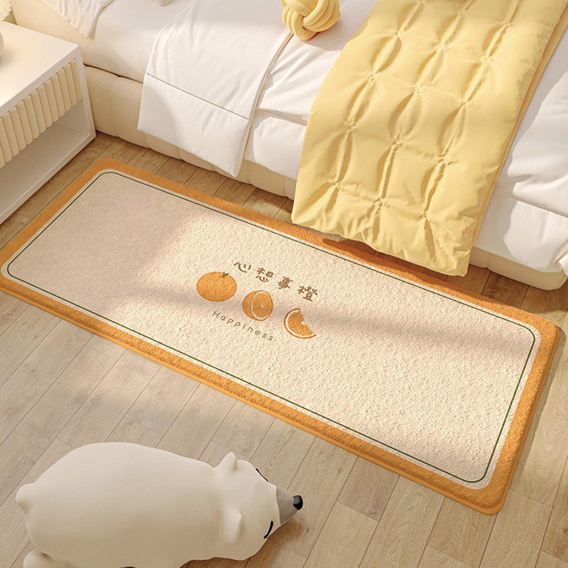 ins风卧室床边地毯仿羊绒脚垫