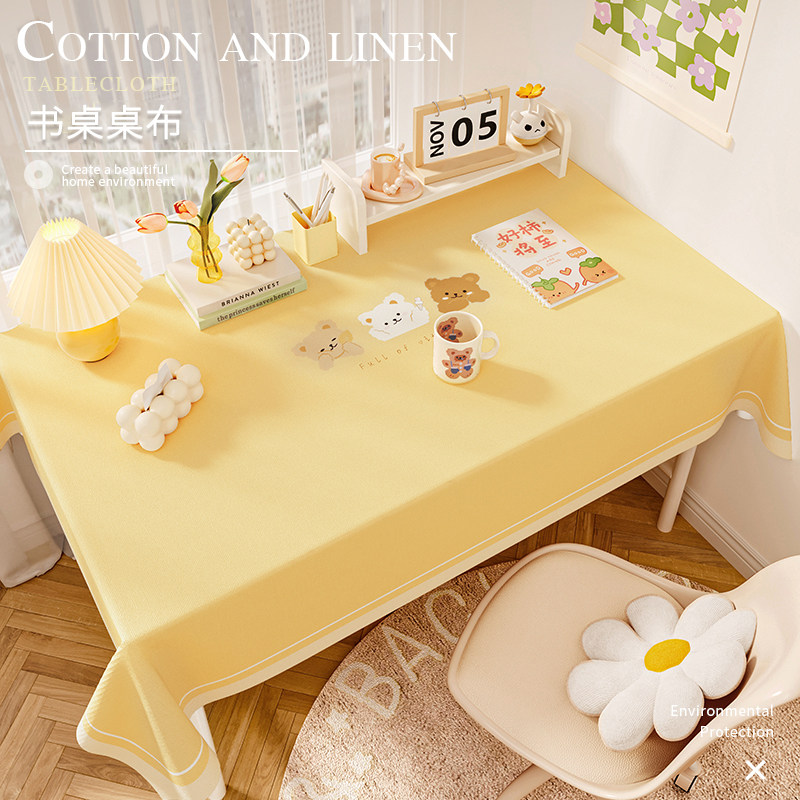 可爱卡通桌布防水餐桌布学生写字台书桌垫布梳妆台茶几氛围感台布,居家布艺,桌布,淘宝优惠券,粉丝福利购,淘宝优惠卷
