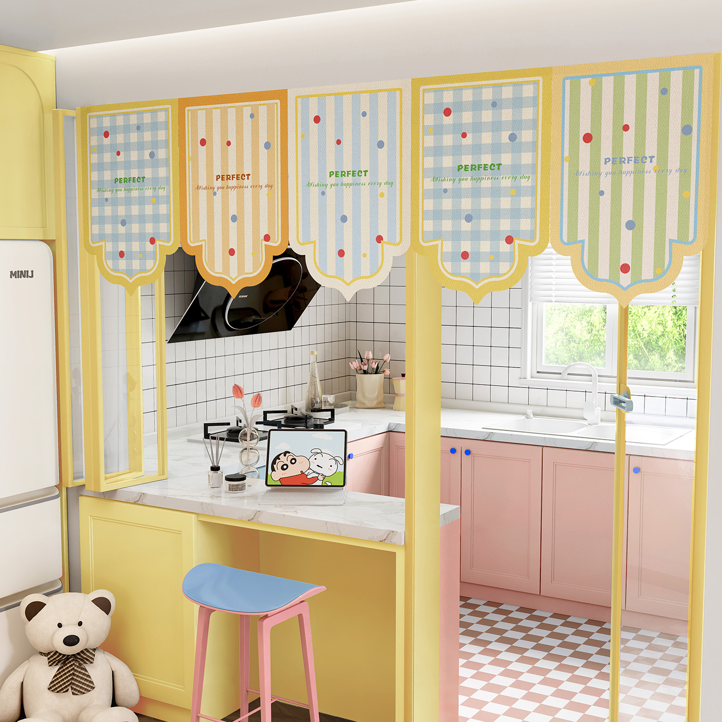 异形吊旗家用小清新门帘卧室装饰