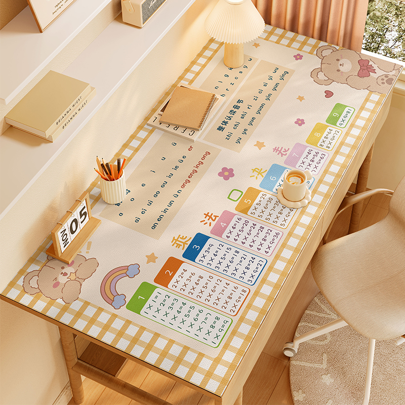 ins风书桌布儿童学习写字桌防滑垫防水可擦洗学习桌台面保护桌垫