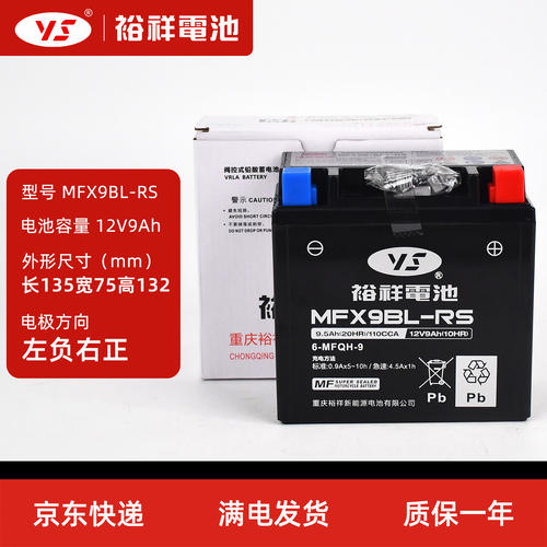 裕祥电池MFX9BL-RS适用于赛科龙RX1 RC250 RE2 RE250R电瓶蓄电池