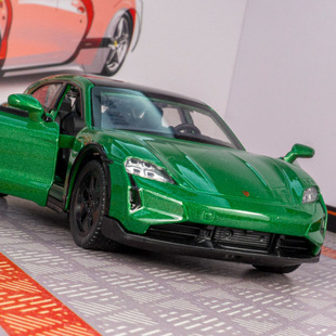 36仿真保时捷Taycan合金超级跑车模型双开门声光儿童回力玩具车