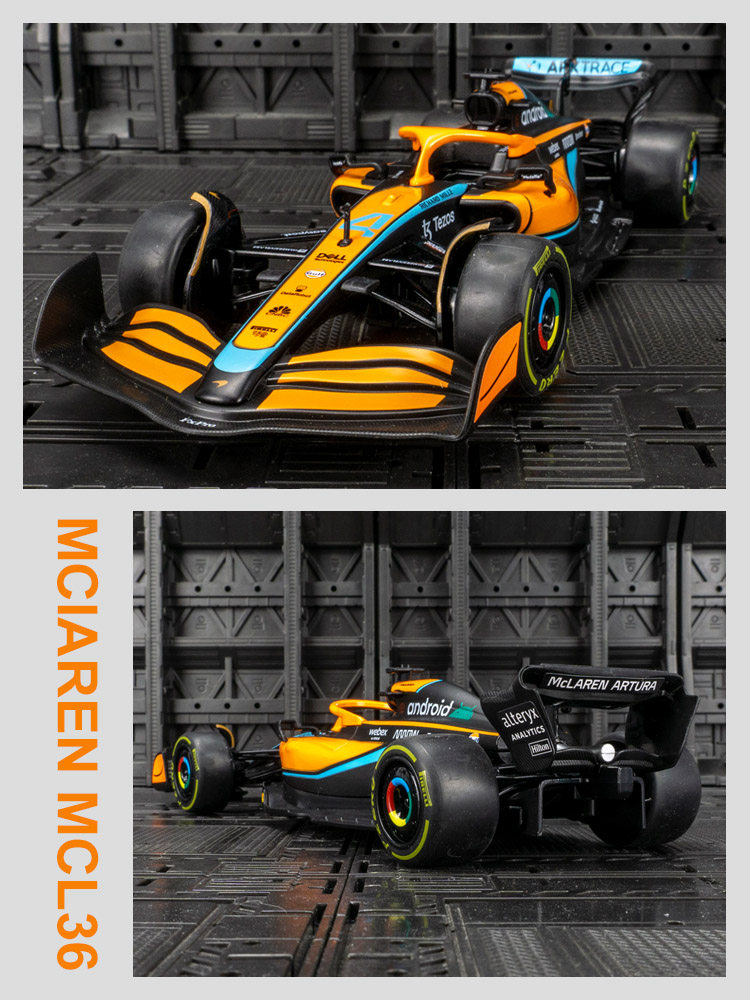 1:24仿真迈凯伦F1 MCL36合金汽车模型方程式拉力赛车车模金属摆件