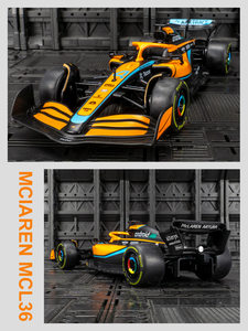 1:24仿真迈凯伦F1 MCL36合金汽车模型方程式拉力赛车车模金属摆件