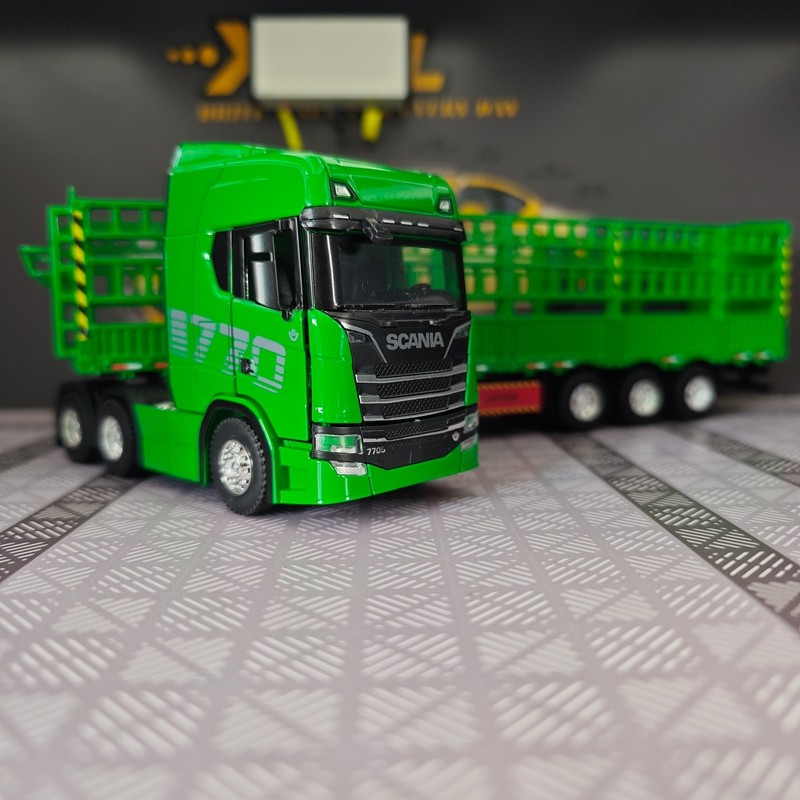 1:50仿真斯堪尼亚高栏运输半挂车合金模型重型汽车工程卡车静态车,玩具/童车/益智/积木/模型,合金车/玩具仿真车/收藏车模,淘宝优惠券,粉丝福利购,淘宝优惠卷
