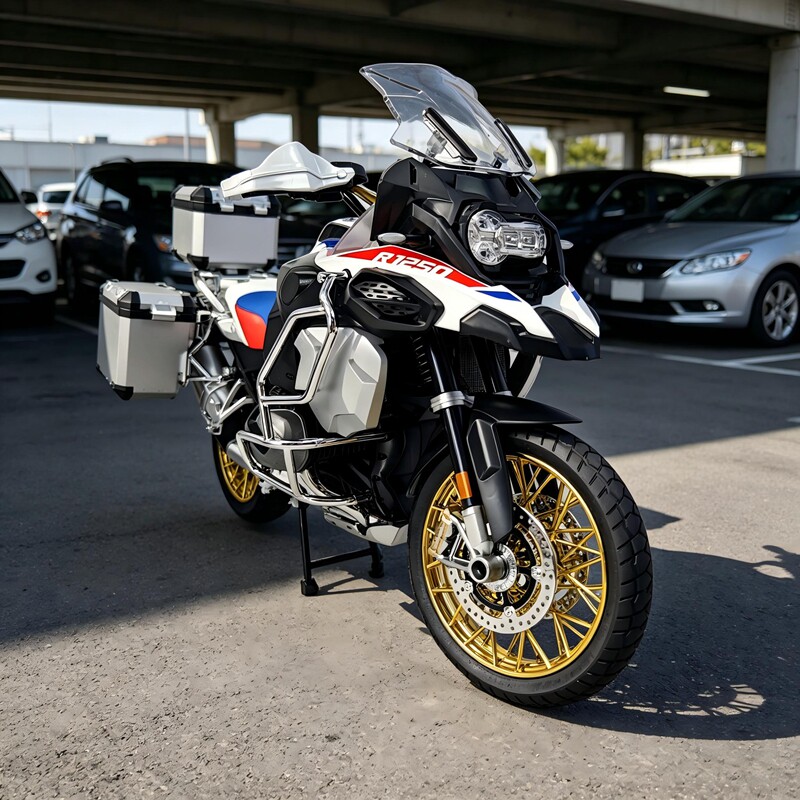 1:6仿真宝马水鸟R1250GS竞速摩托车合金模型遥控喷雾机车摆件礼物