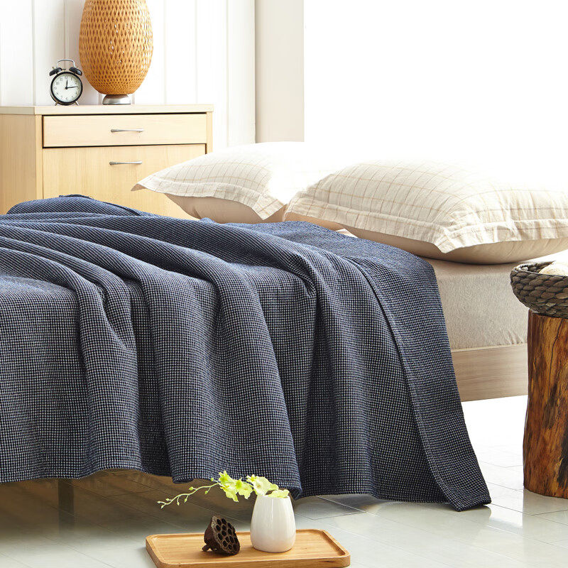 夏季薄款全棉纱布毛巾被子单人双人办公室空调盖毯午睡沙发小毯|