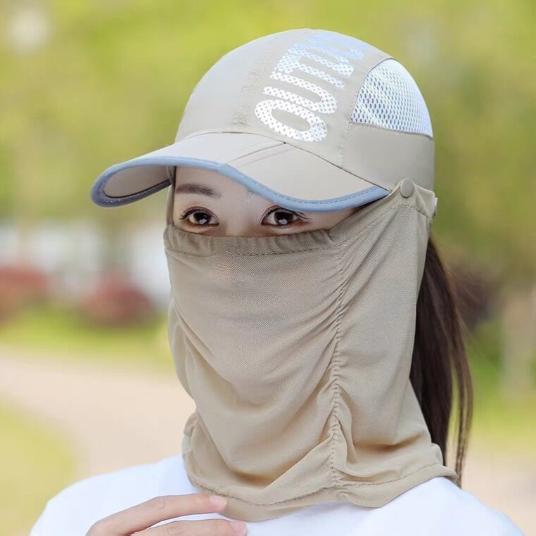 抖音网红遮阳帽男女骑车防晒遮紫外线可折叠太阳帽户外折叠遮阳帽