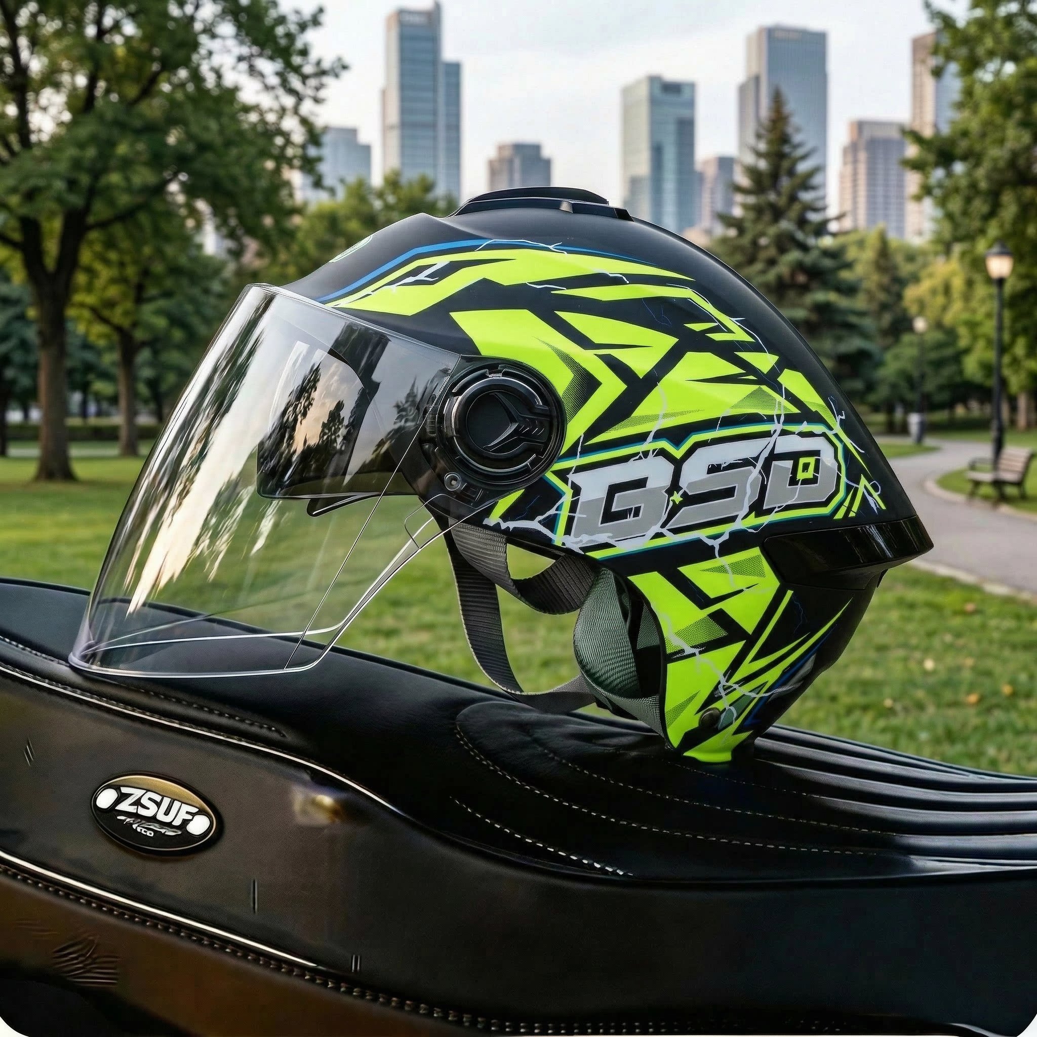 3C认证电动摩托车头盔男女士夏季防晒半盔新国标四季电瓶车安全帽