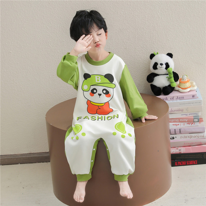 男童连体睡衣春秋款纯棉