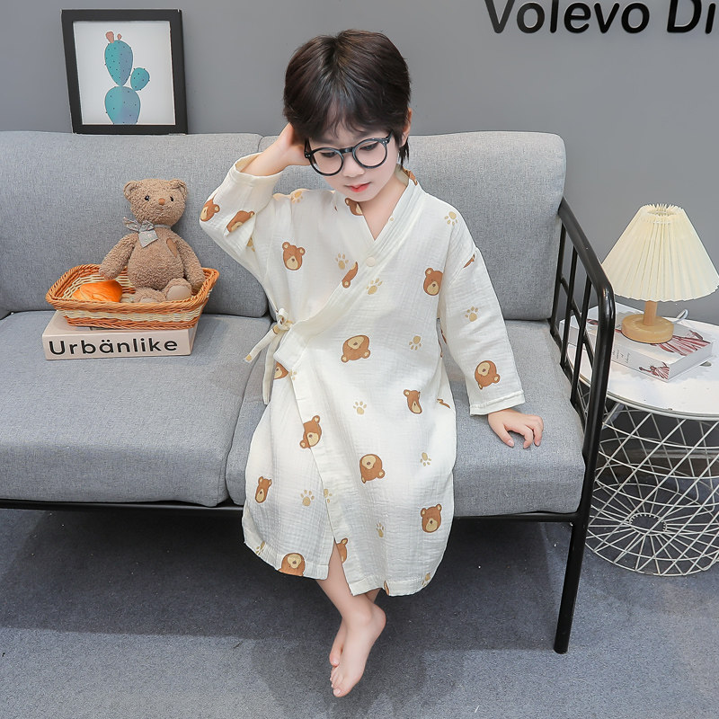 男童睡裙纯棉纱布睡衣秋季男孩浴袍儿童睡袍夏款男宝宝浴巾家居裙,童装/婴儿装/亲子装,家居袍/睡袍,淘宝优惠券,粉丝福利购,淘宝优惠卷