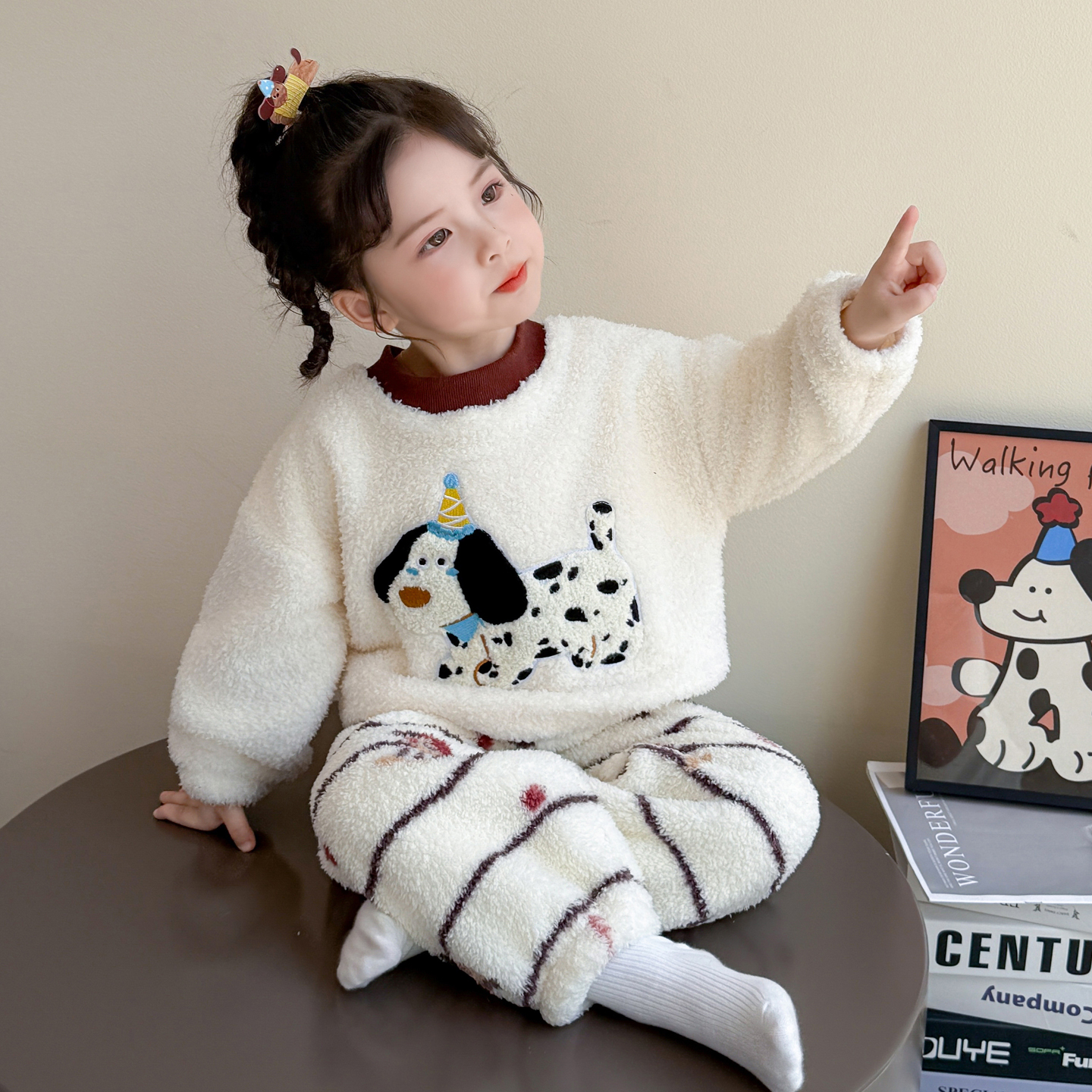 女童睡衣冬季珊瑚绒加厚家居服