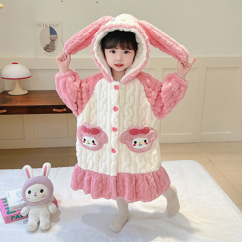 2025新款女童睡袍秋冬季加厚珊瑚绒小童睡裙女孩法兰绒儿童家居服,童装/婴儿装/亲子装,家居袍/睡袍,淘宝优惠券,粉丝福利购,淘宝优惠卷