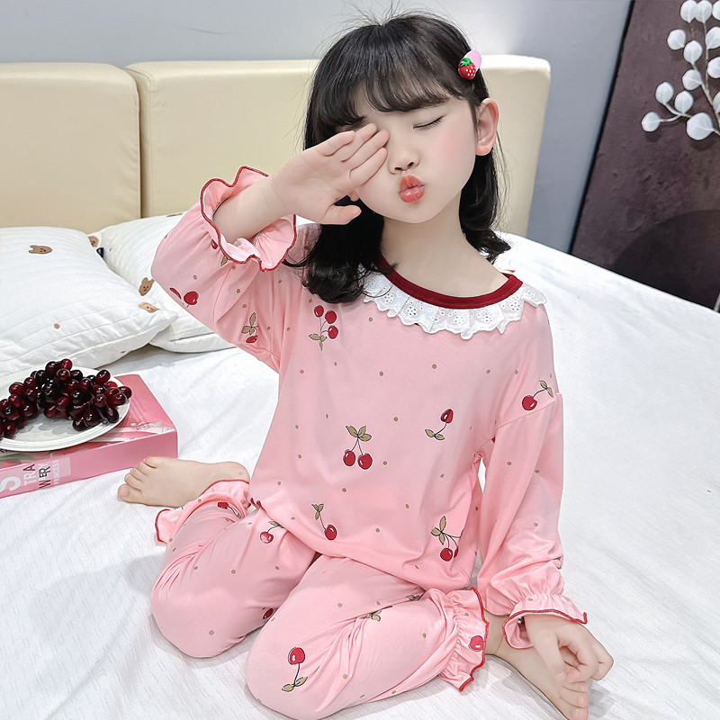 瑞巴蒂儿童睡衣套装纯棉长袖